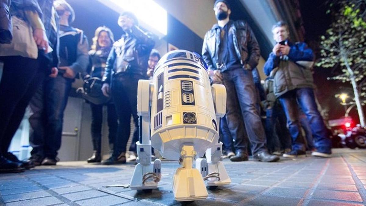 Estreno de 'Star Wars: el despertar de la fuerza' en el cine Phenomena de Barcelona, el jueves de madrugada.