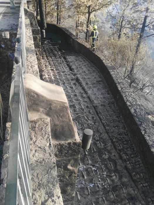 Incendio en Tejeda: el Parador se salva 'in extrem