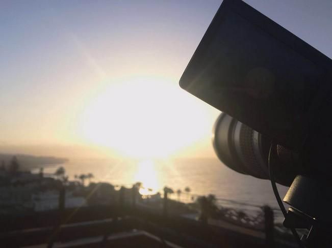 Eclipse anular de Sol, visto desde la Playa del Inglés, Gran Canaria