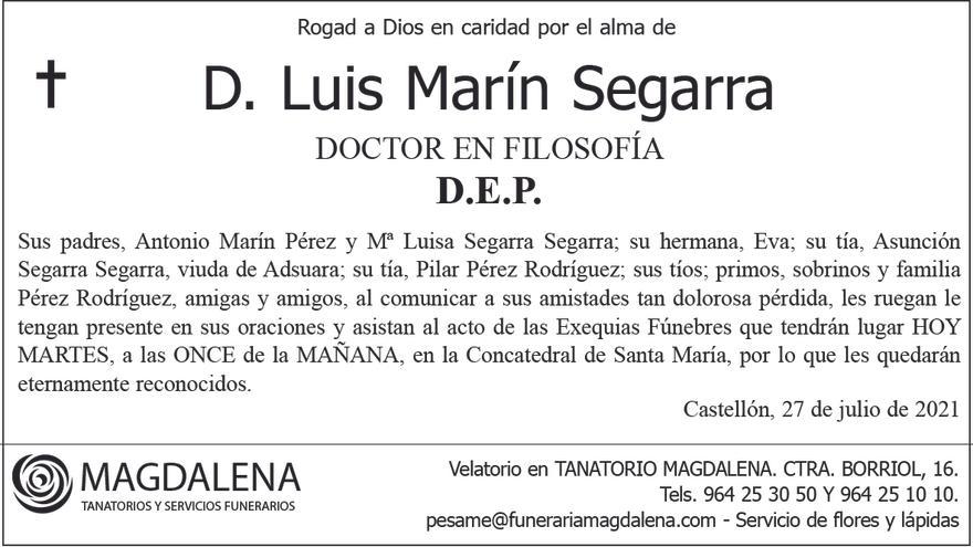 D. Luis Marín Segarra