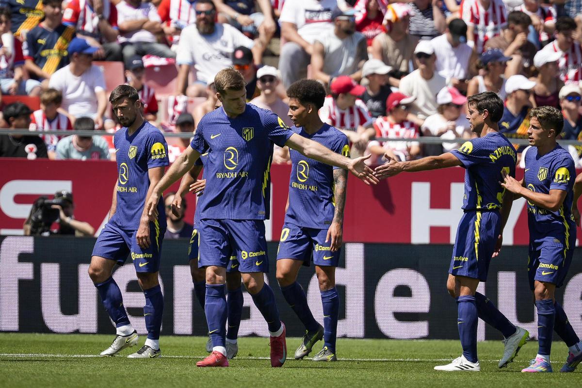 0-4. Sorloth, con un triplete, y Lenglet dan la victoria al Atlético de Madrid en Girona