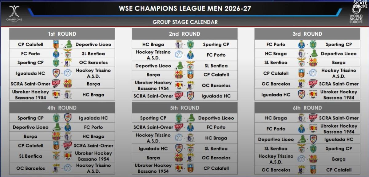 Calendari complet de la primera fase