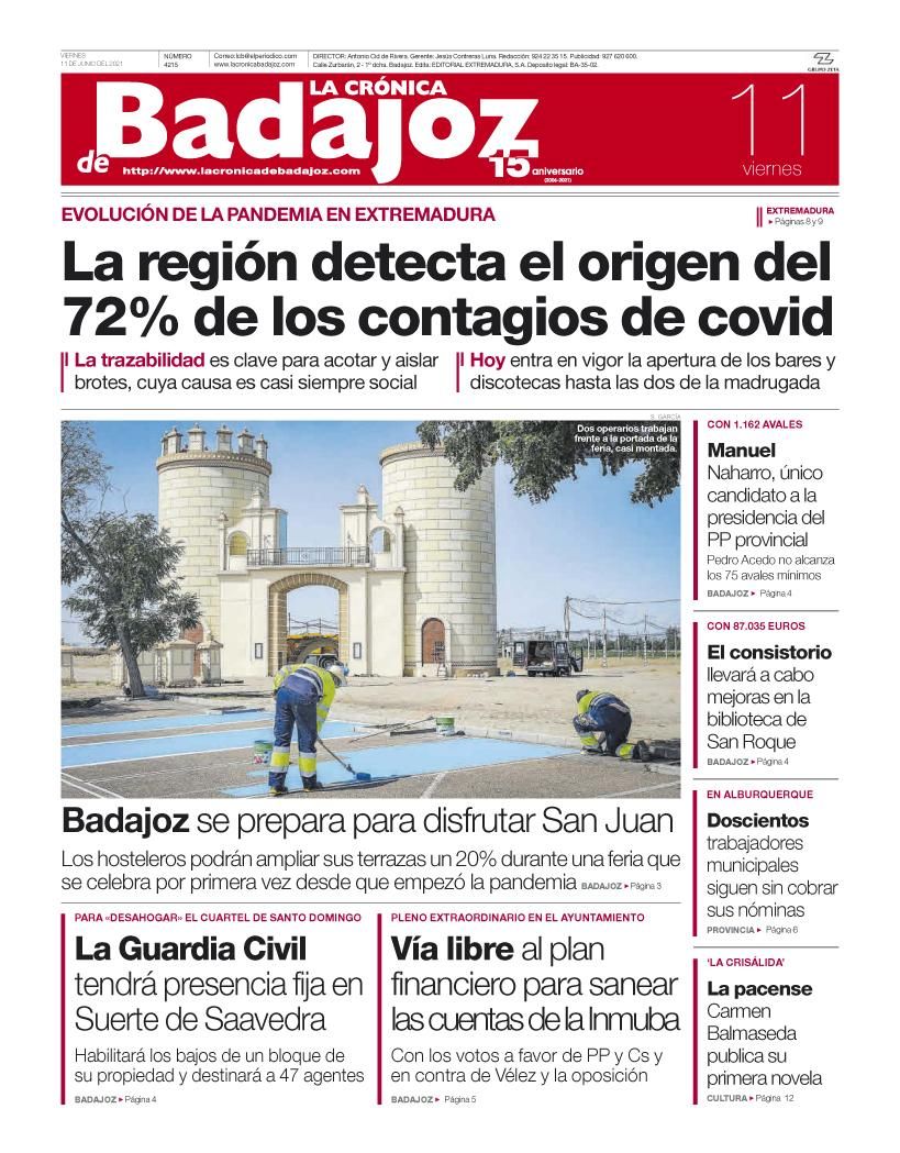Consulta la portada correspondiente al día 11 de junio del 2021