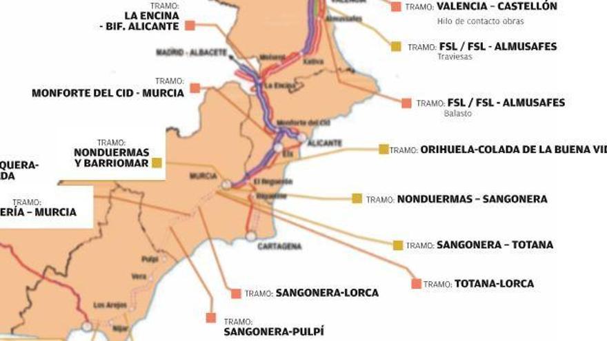 Los técnicos perciben &quot;una isla ferroviaria&quot; a partir de Murcia