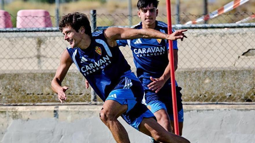 Sangalli se estrena en un entrenamiento del Real Zaragoza con toda la plantilla disponible