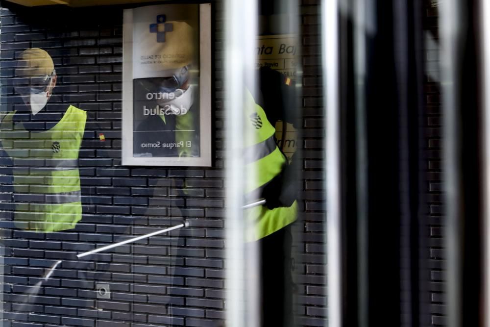 Coronavirus en Asturias: La UME, en Gijón