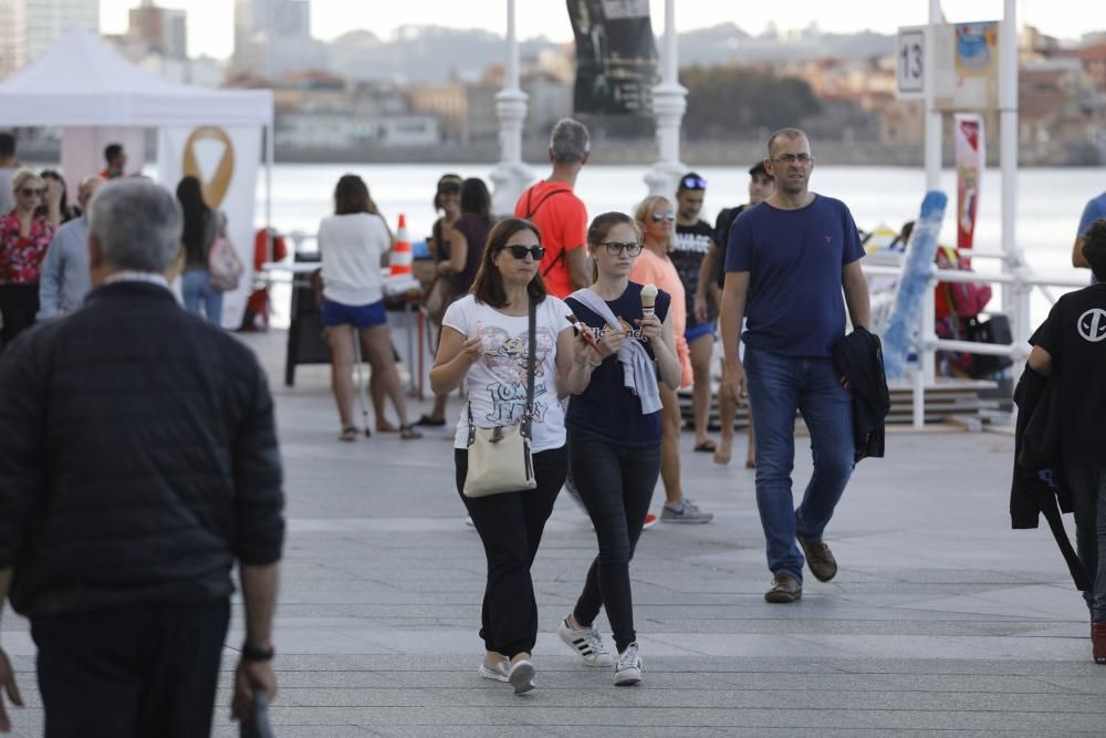 Día de calor en Gijón