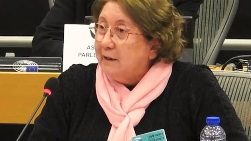 El discurso de la presidenta de la Asociación de Aparadoras de Elche, en Bruselas