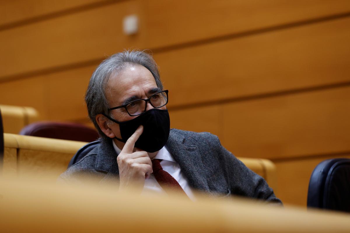 El ministro de Universidad, Joan Subirats durante el pleno del Senado.