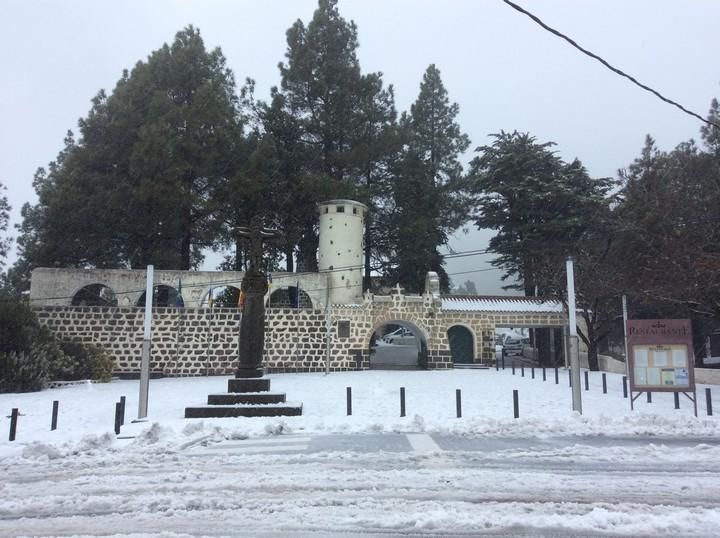 Así nevó en 2016 en la cumbre de Gran Canaria.