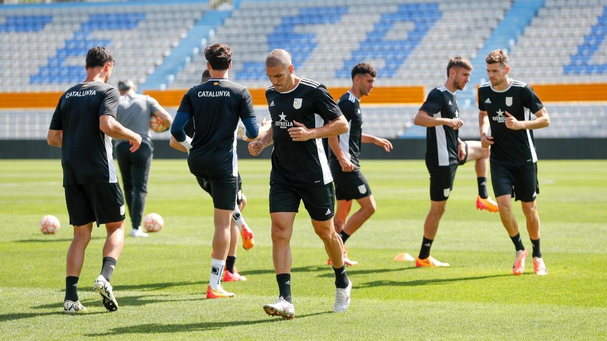 Oriol Romeu, en el entrenamiento de la selección catalana en la Nova Creu Alta de Sabadell