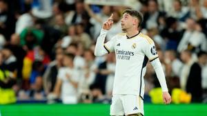 Valverde, durante un partido del Real Madrid