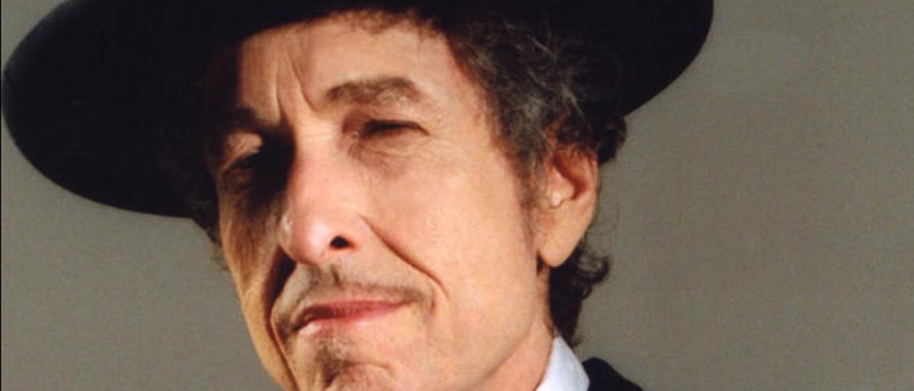 Imagen promocional de Bob Dylan para un disco de EMI.