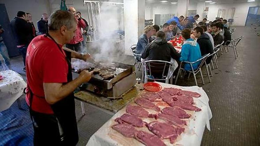 La degustación de ternera asturiana.