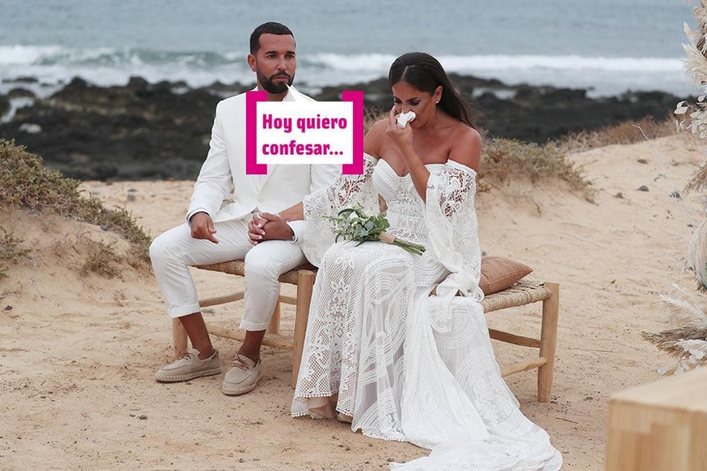 Anabel Pantoja y Omar Sánchez en su boda