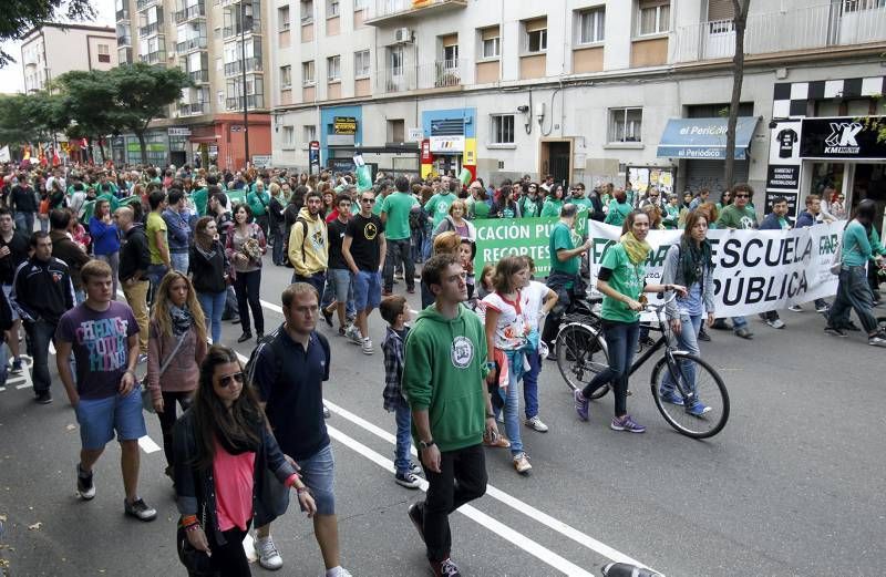 Fotogalería: Huelga educativa en Zaragoza