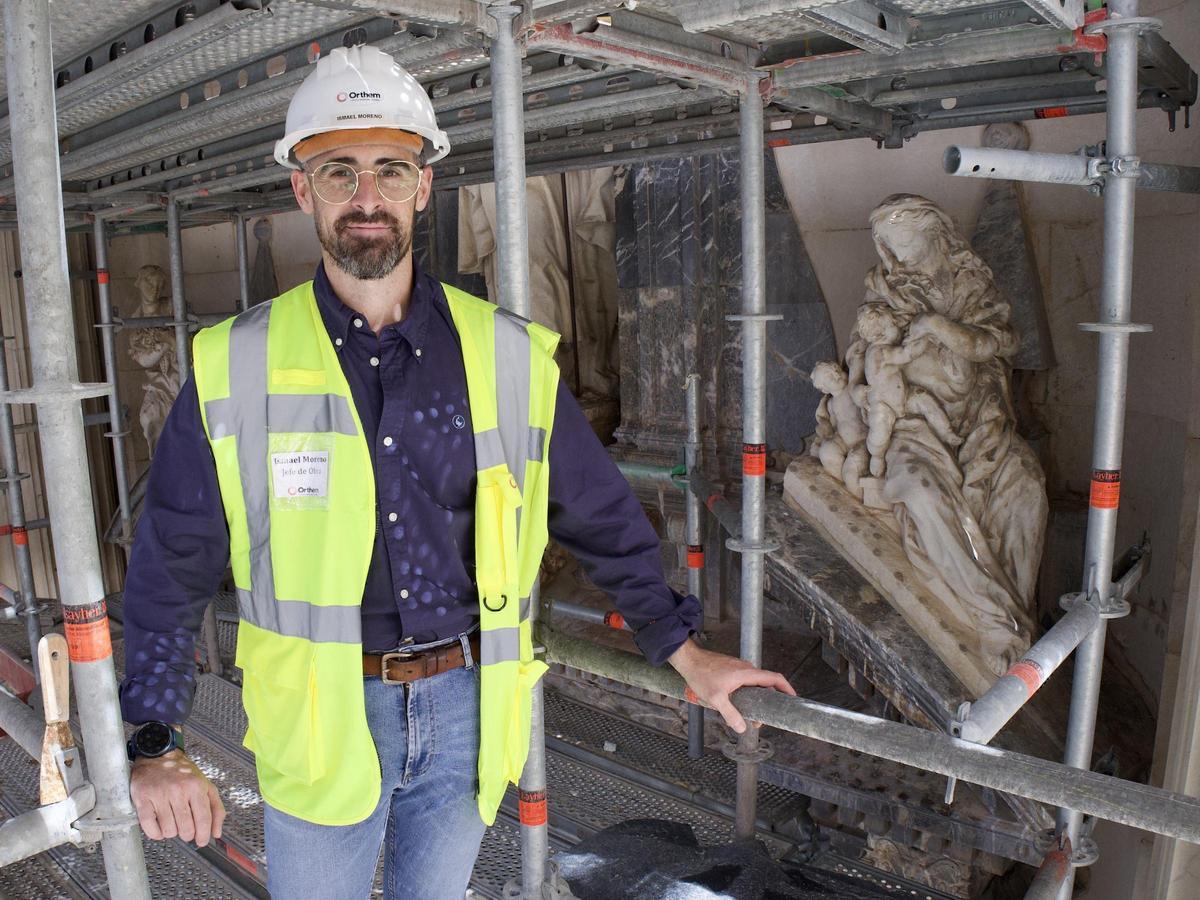 Ismael Moreno, jefe de Obra de la restauración de la fachada de la Catedral de Murcia.