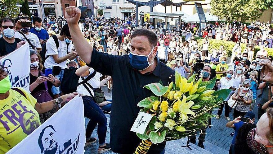 Oriol Junqueras, ahir a Sant Vicenç dels Horts