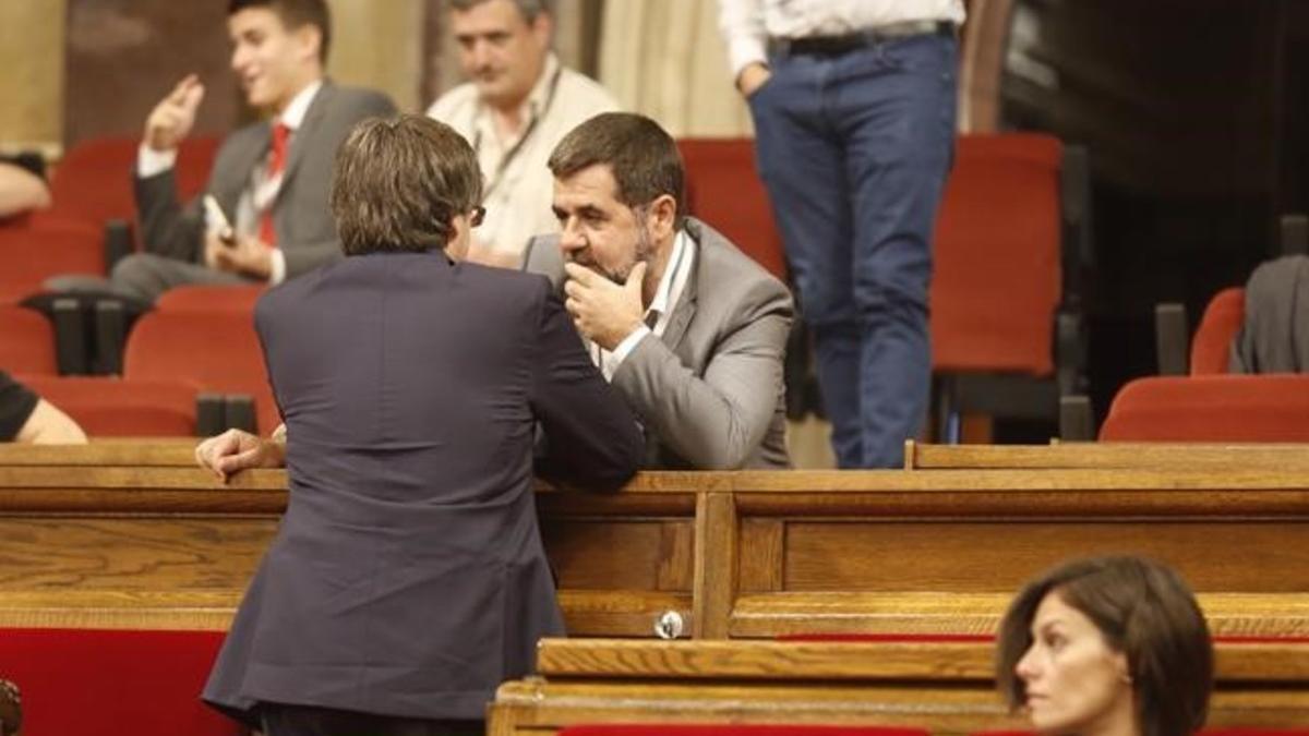 Carles Puigdemont y Jordi Sanchez