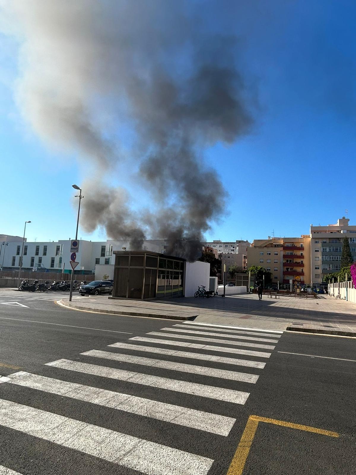 Incendio en el Cetis en Ibiza
