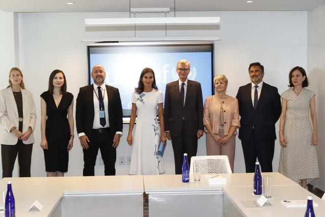 La reina Letizia en la reunión con expertos de UNICEF de Salud Mental, Nueva York