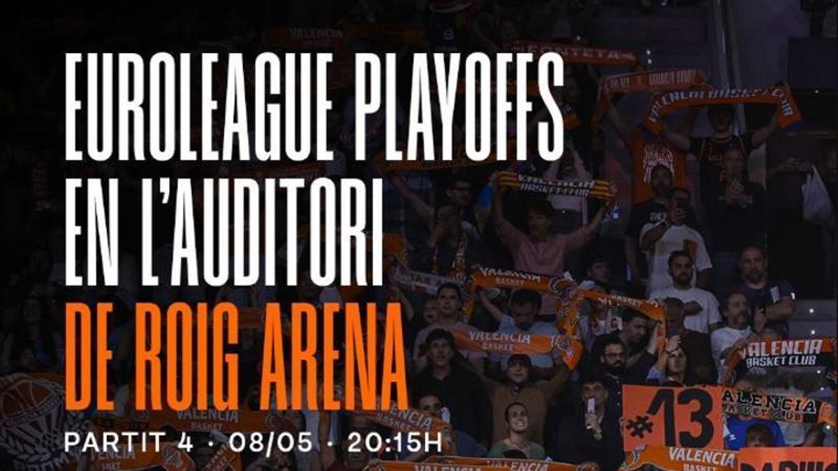 El Auditorio del Roig Arena abre a la afición para seguir el Panathinaikos