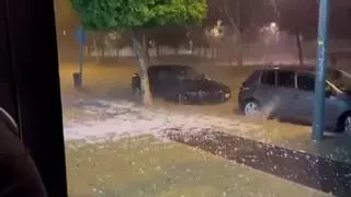 Impresionante granizada en El Ejido, Almería