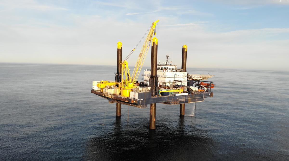 Plataforma petrolífera utilizada para realizar las perforaciones