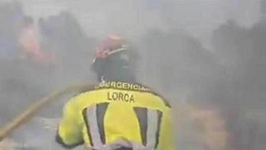 Así se enfrentan los efectivos a las llamas en Sierra Espuña