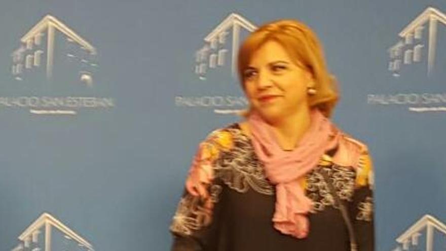 Violante Tomás, durante la comparecencia.