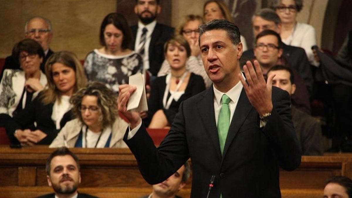 Xavier Garcia Albiol en la segunda sesión del debate de investidura en el Parlament.
