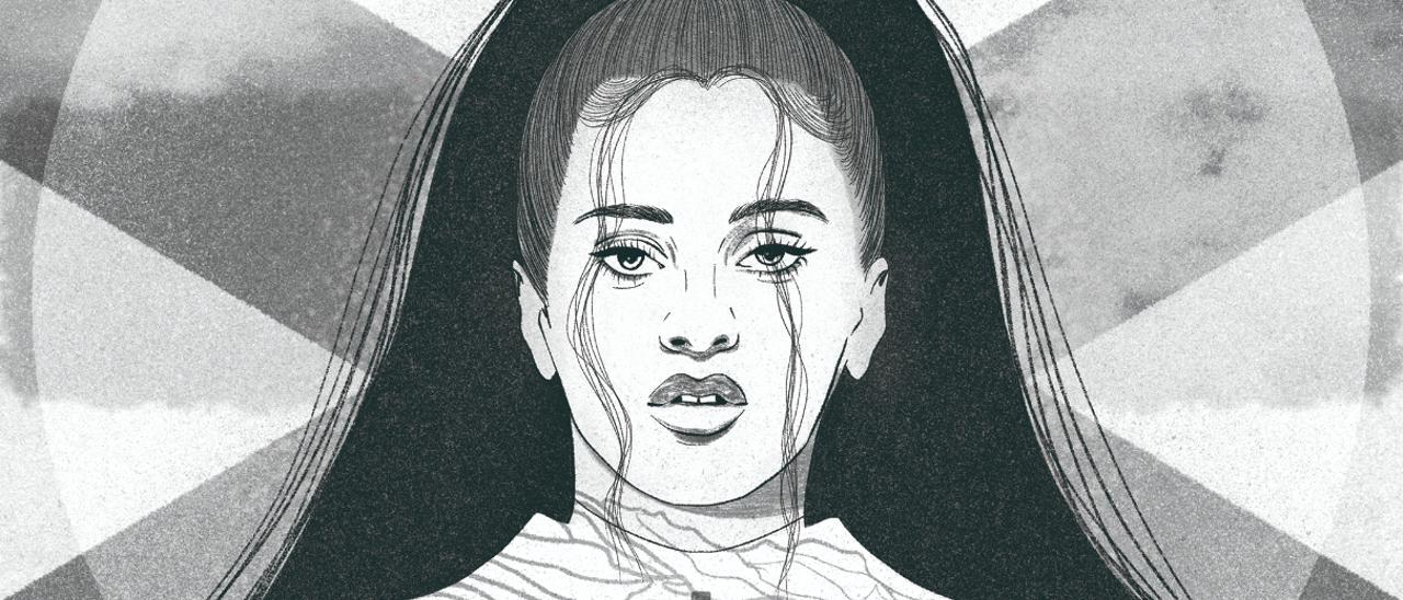 Retrato de Rosalía, por la ilustradora Nat de la Croix