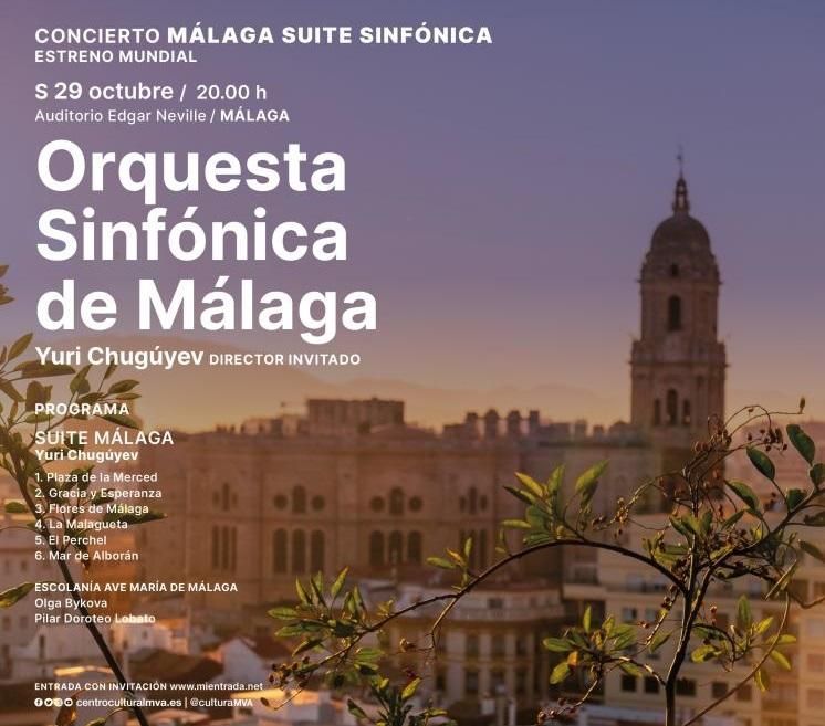 Cartel del concierto de la Orquesta Sinfónica de Málaga