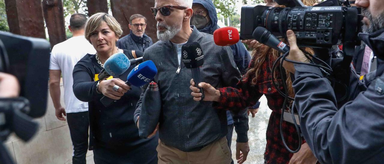 Marcos Benavent a su llegada al juicio por la pieza de Thematica Events, en la Ciudad de la Justicia de València.