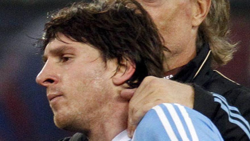 Messi llora tras la derrota de Argentina frente a Alemania