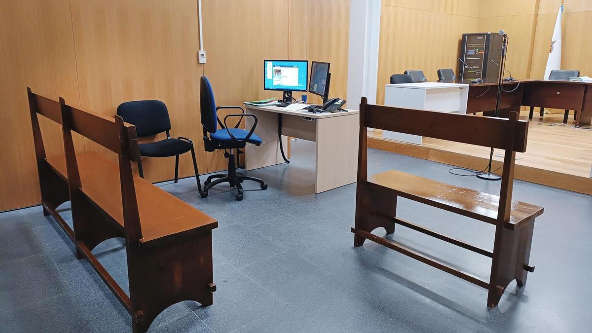 Sala de vistas de la Sección Penal de Ourense.