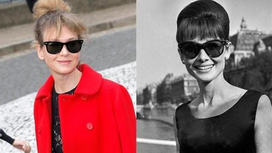 Renée Zellweger copia el look romántico de Audrey Hepburn