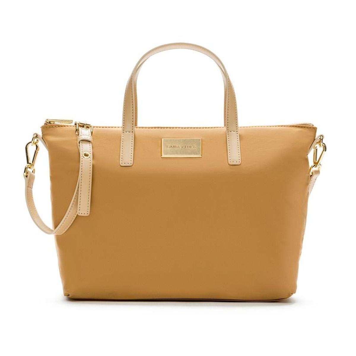 Bolso shopper mediano camel, Bimba y Lola