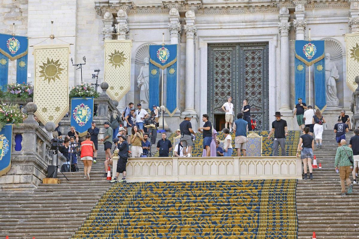 Les imatges d'un nova jornada del rodatge d''Enredados' a Girona Les imatges d'un nova jornada del rodatge d''Enredados' a Girona