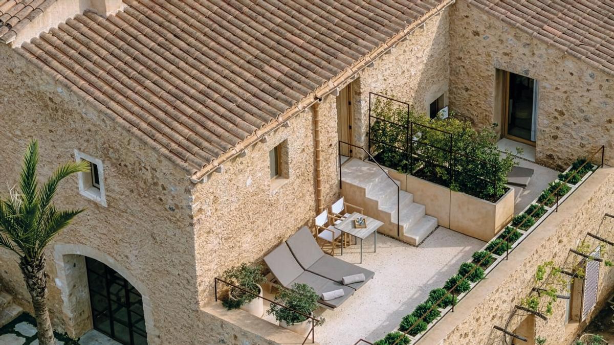 Terraza de la Junior Suite de la casa principal de Es Racó d’Artà.