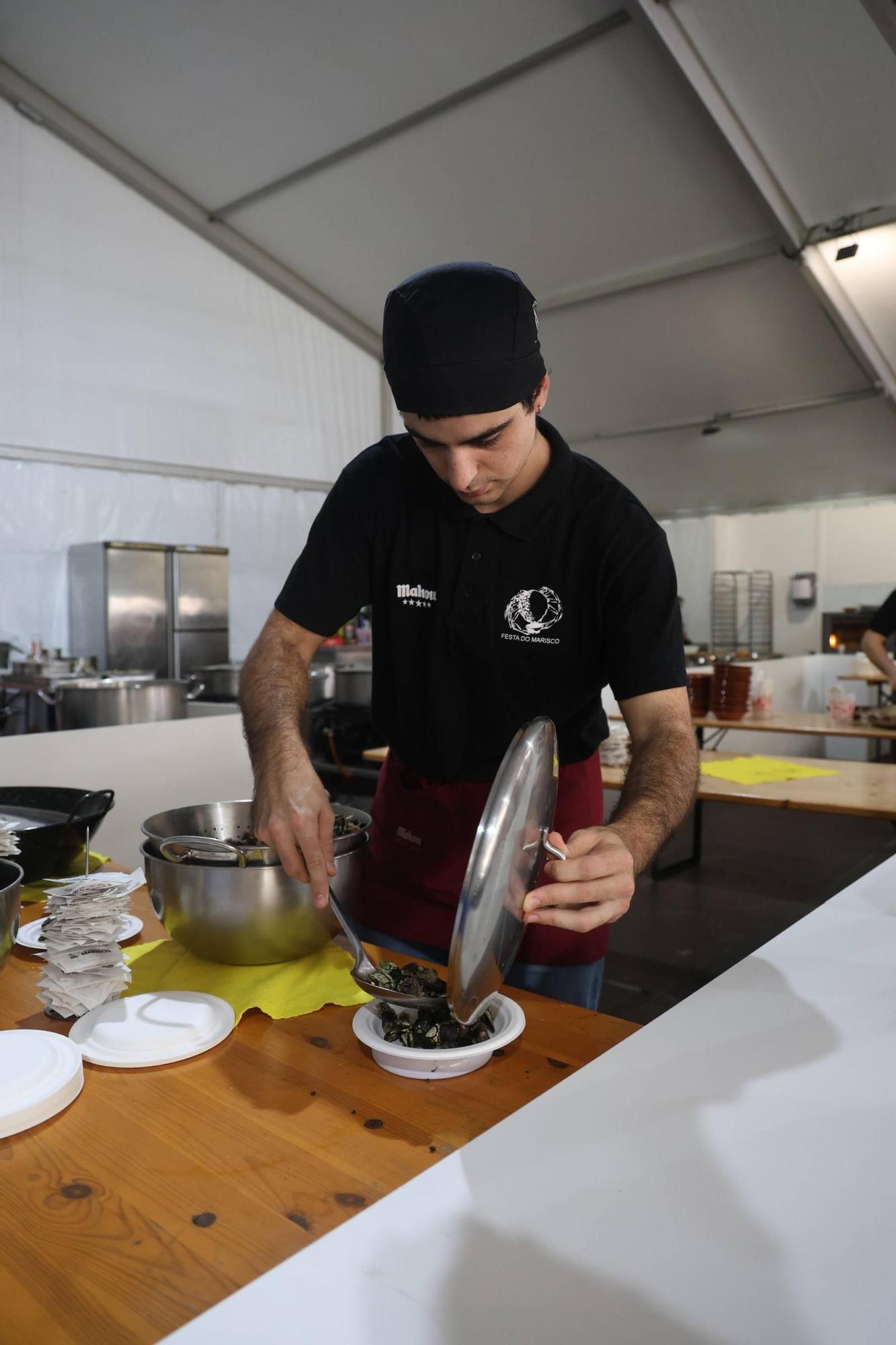 La Festa do Marisco de O Grove, esta mañana.