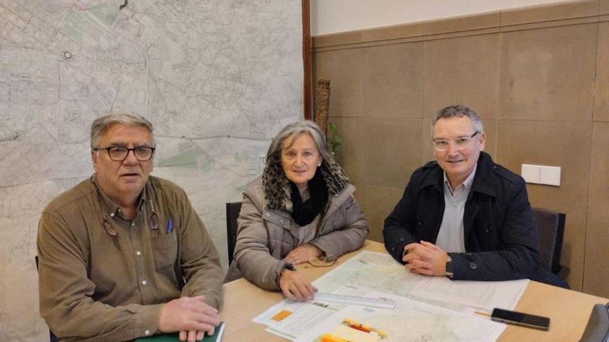 Por la izquierda, Nacho Suárez, Soledad Lafuente y Gilberto Villoria, durante la reunión en la Casa Rosada.