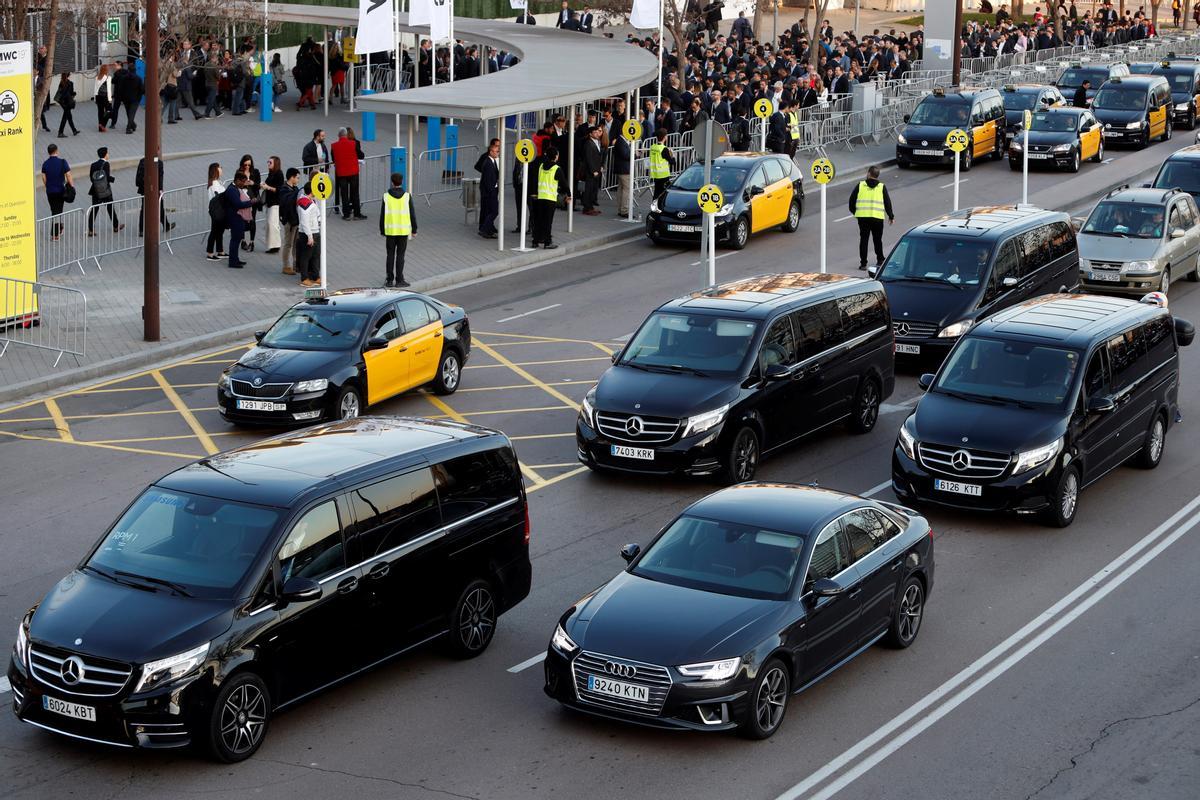 Taxis y vehículos VTC nen Barcelona.