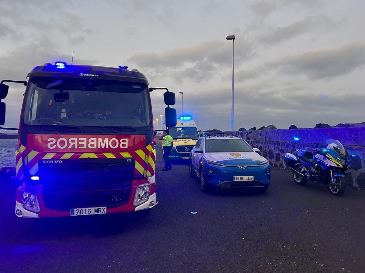 Zona del Muelle Comercial en Arrecife donde se precipitó una mujer este lunes, 5 de julio