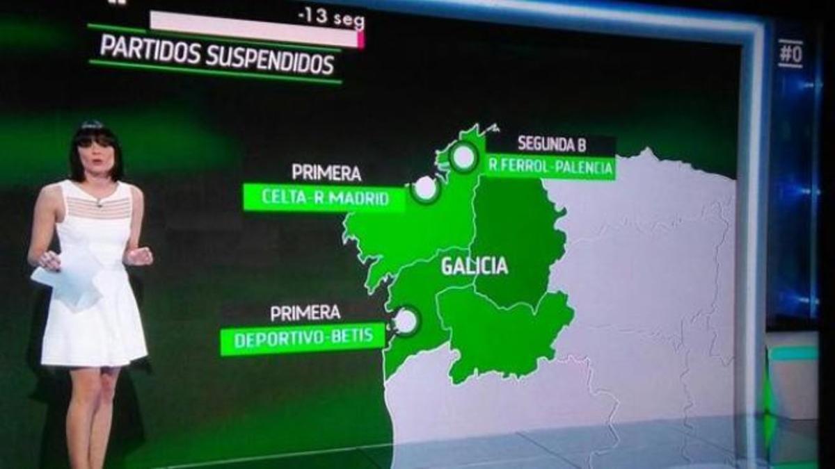 Error en la infografía del programa 'El día del fútbol'.