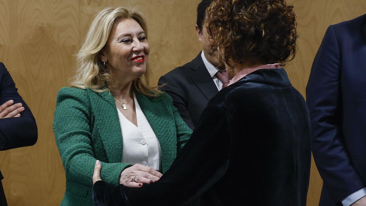 Carolina España y María Jesús Montero en el Consejo de Política Fiscal