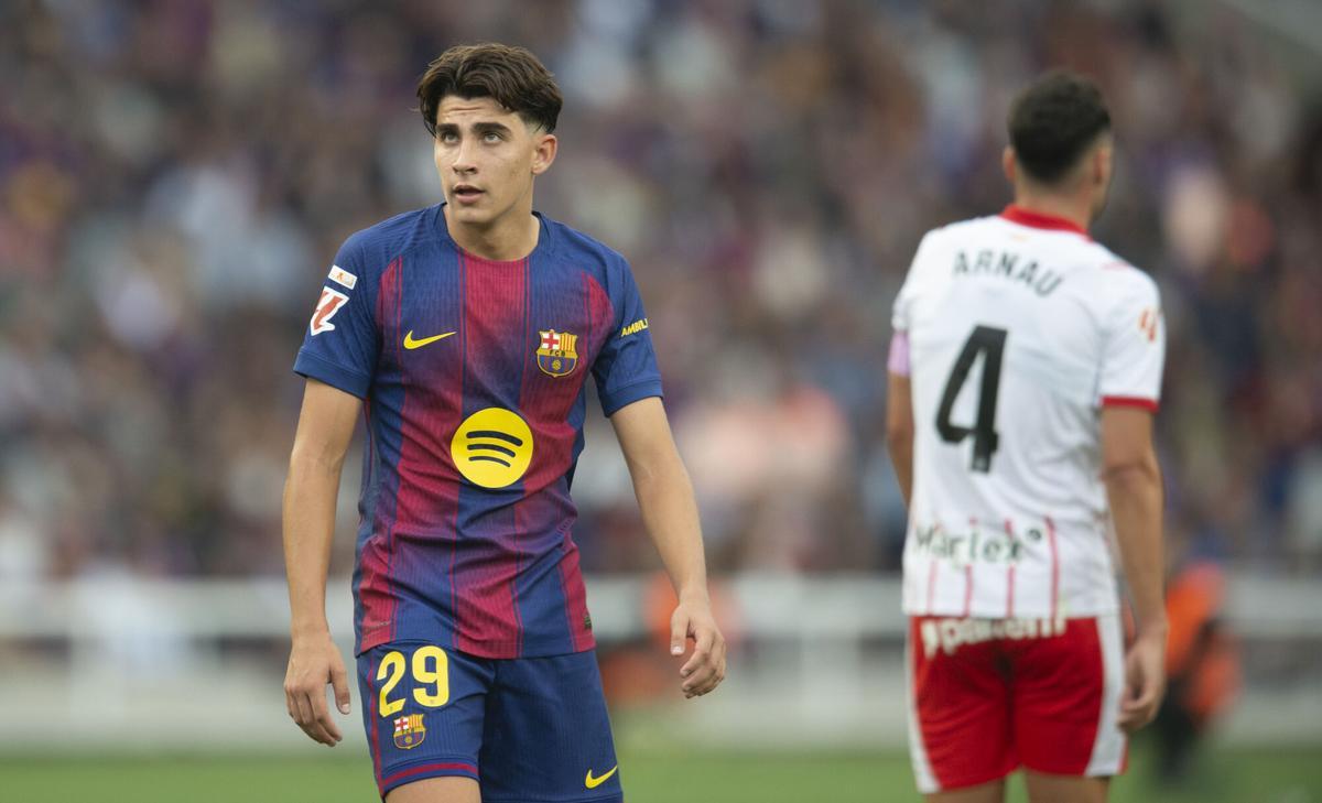 Toni Fernández, durante el partido el partido ante el Girona de este sábado.