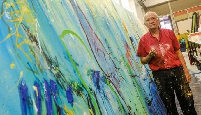 Las Palmas de Gran Canaria. El pintor Félix Juan Bordes en su estudio.  | 25/09/2019 | Fotógrafo: José Carlos Guerra