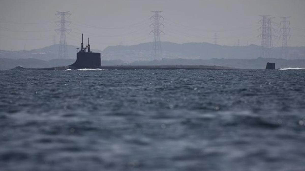 El submarino nuclear estadounidense &#039;USS Connecticut&#039;.