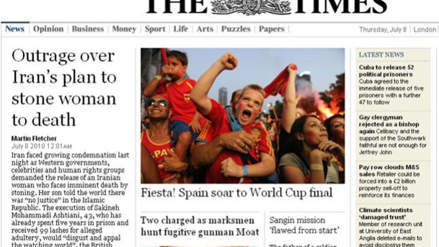 &#039;The Times&#039; habla de &quot;fiesta&quot; en España.